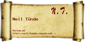 Nell Tünde névjegykártya
