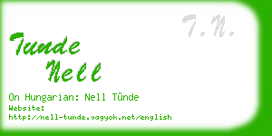 tunde nell business card