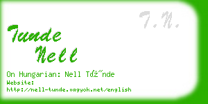 tunde nell business card